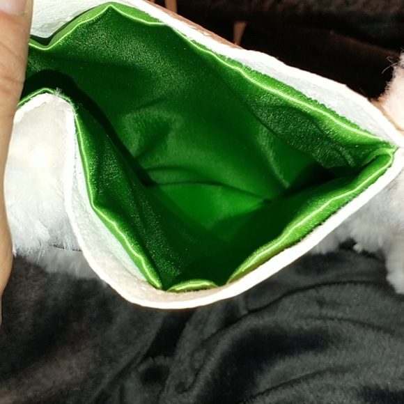 White leather fringe bag with faux fur. - Picture 4 of 5